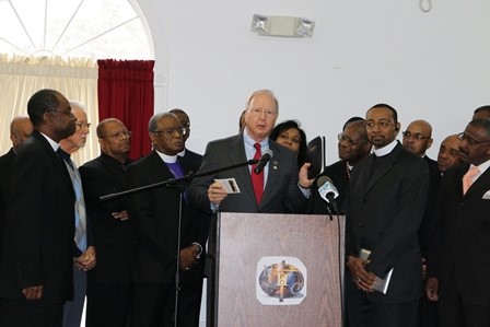 VCA Don Blake and Pastors at Press Conference