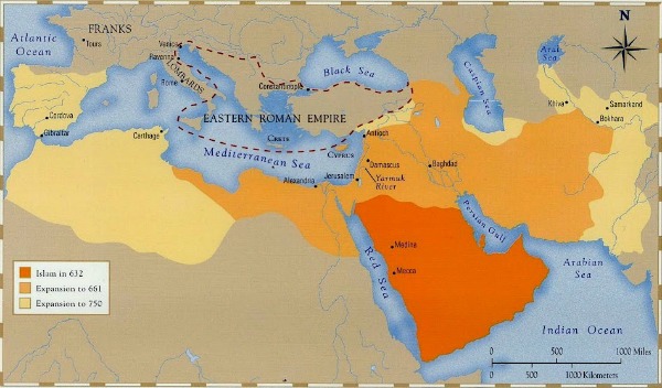 Map Growth of Islamic Caliphate