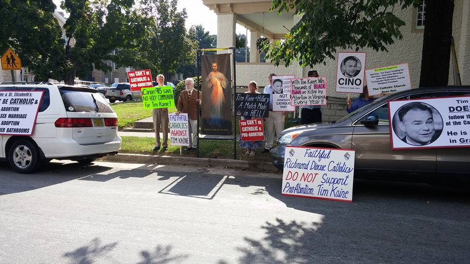 STREET PROTEST OUTSIDE KAINES CHURCH