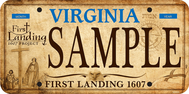 BREAKING NEWS: Virginia First Landing 1607 License Plates!