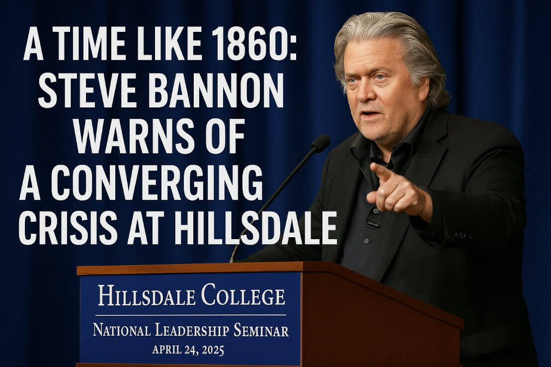 It is 1860: Stand or Surrender: Steve Bannon Warns of America’s Converging Crisis
