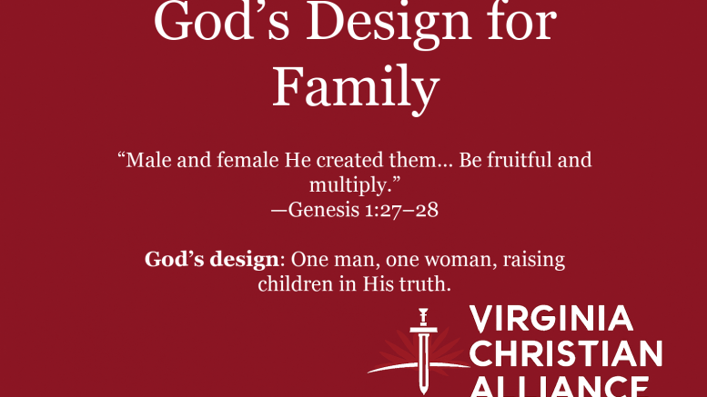 Gods design for family is one man, one woman, raising children in truth