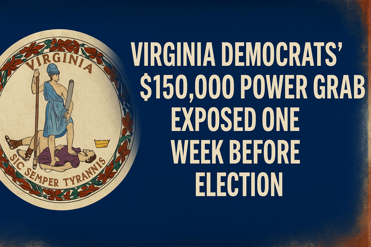 Breaking: Virginia Democrats’ $150,000 Power Grab Exposed One Week Before Election