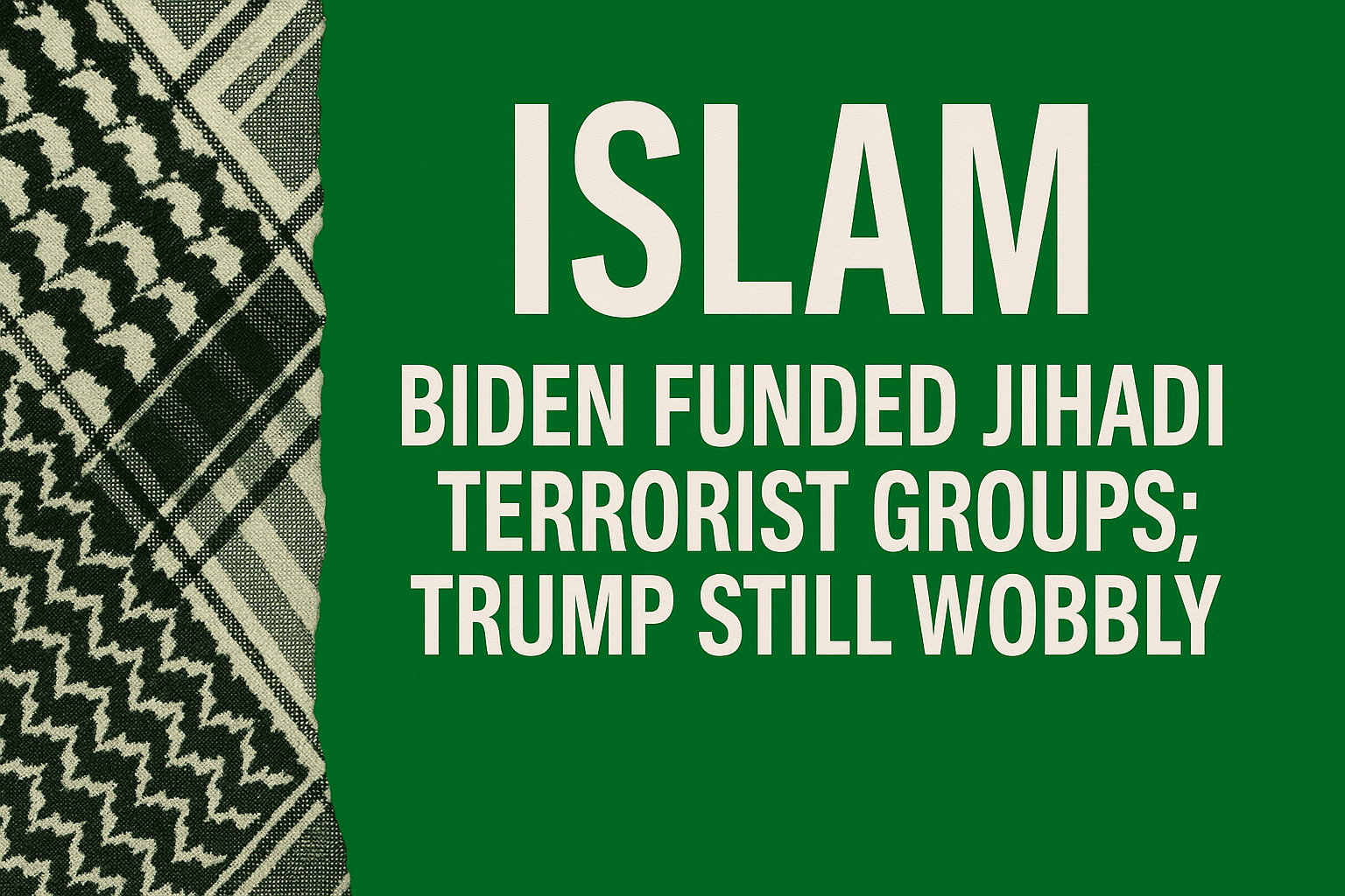 Biden Funded Jihadi Terrorist Groups; Trump Still Wobbly