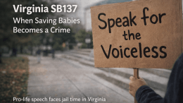 SB 137 Saving babies