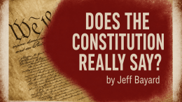 Does the Constitution Really Say? — Virginia Christian Alliance series banner, Part 1: public use and eminent domain