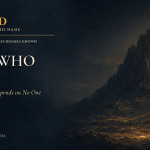 KAVOD featured image for I AM WHO I AM, showing an ancient mountain illuminated by golden light beneath a dark, star-filled sky.