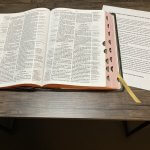 Open Bible to Psalm 139 beside a printed Virginia pastors’ letter on Amendments 1 and 2.